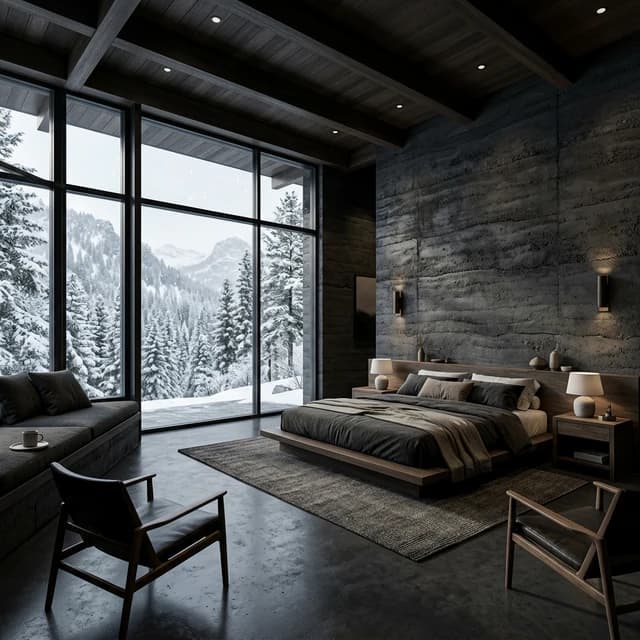 Tactile Finishes for a Modern Mountain Sanctuary